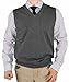 Luciano Natazzi Mens Sweater Vest Classic Fit V-Neck Pullover Fine Cotton