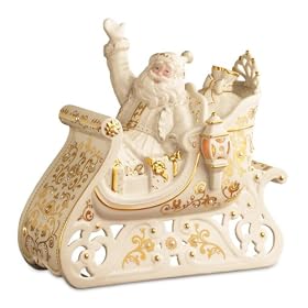 Lenox Florentine and Pearl Lighted Santa's Glorious Ride