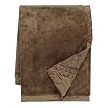Home Faux Rabbit Fur Throw Tan