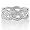 Sterling Silver Cubic Zirconia CZ Accent Woven Design Band Ring - Women's Valentine Engagement Band Ring Size 5