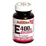 Sundown Vitamin E with Folic Acid and Vitamin B-6/B-12, 400 IU, 60 Softgels (Pack of 6)