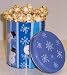 Gourmet Food : Scott's Cakes Gourmet Carmel Popcorn in a Blue Snowman Can