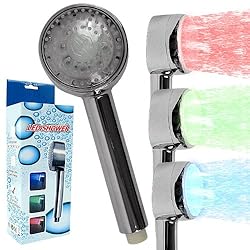 Temperature Controlled LED Shower Head Light
