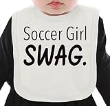 Soccer Girl Swag Slogan ネクタイを有する有機ビブ Medium