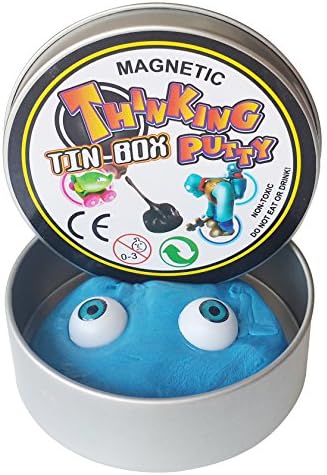 Teenagers&amp;Adults Crazy Jumping Thinking putty magic magnetic plasticine Blue 120g