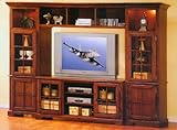 Merlot Oak Finish Light Entertainment Center