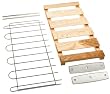 J.K. Adams 21-Inch-by-18-Inch Stemware & Wine Bottle Rack, 5-bottle & 15 Glasses
