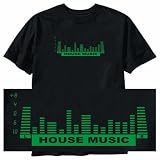 T-Shirt Black  House Music Equalizer  Music