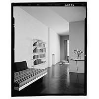 Photo D. David Leslie Tillett, residence at 170 E. 80th St., New York City. From book shelves to bedroom 1951