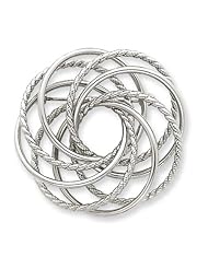 14K White Gold Swirl Pin. Gold Weight- 4.57g.
