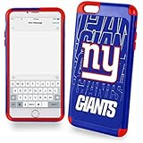 Forever Collectibles Dual Hybrid 2-Piece TPU Case for iPhone 6 Plus - Retail Packaging - New York Giants