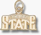 Michigan State Spartans Bridge Design Logo 5/16 Charm - 14KT Gold Jewelry
