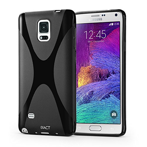 Samsung Galaxy Note 4 Case - Exact Samsung Galaxy Note 4 Case [JUMP Series] - X-Line SoftGel Flexible TPU Case for Samsung Galaxy Note 4 (SM-N910S / SM-N910C) Black