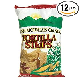 Green Mountain Gringo Tortilla Strips, 8-Ounce Bag (Pack of 12)
