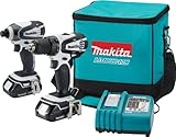 Makita LCT200W 18-Volt Compact Lithium-Ion Cordless 2-Piece Combo Kit