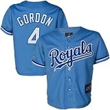 MLB Majestic Alex Gordon Kansas City Royals Toddler Alternate Replica Jersey - Light Blue (3T)