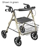 ` D-Lite Rollator Aluminum Blue With Loop Brakes T/F 8 casters are ideal for indoor/outdoor use * L