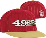 San Francisco 49ers Flex Hat: Pinstripe Flat Brim Flex Hat