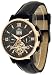 Adee Kaye Men's Attivo Black IP Semi Skeleton Tourbillon Multi Function Automatic Watch Model AK5005-M2RGIPB