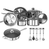 Review Innova 29261 / Innova Classicor 19-Piece Stainless-Steel Cookware Set with Lids