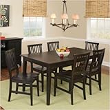 Arts and Crafts 7 Piece Dining Set in Ebony