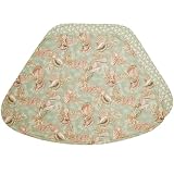 Sage Green Seashells & Seahorses Wedge-Shaped Placemats for Round Tables