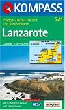 Kompass Karten, Lanzarote: Wander-, Bike-, Freizeit- und Straßenkarte (Aqua3 Kompass)