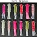 Easy Catch 8-20 Pack 7.5-18cm Luminous Soft Squirt Squids Colorful Scaled Squid Skirts Lures Octopus Trolling Big Game Lure