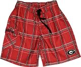 Georgia Bulldogs Youth Boys Swim Short - Dude (Plaid Pattern)