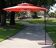 Solid 2-Tier Terra Cotta 10` Feet Adjustable Offset Outdoor/backyard/patio/pool/market Umbrella