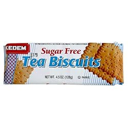 Kedem Tea Biscuits, Sugar Free Plain Tea Biscuits, 4.5-Ounce (Pack of 24)