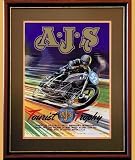 AJS Isle of Man TT, Classic Motorcycle Advertising Posters