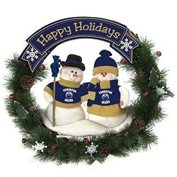 Edmonton Oilers 22" Snowman Christmas Wreath - NHL Hockey