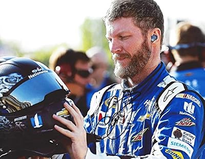 AUTOGRAPHED 2015 Dale Earnhardt Jr. #88 Nationwide Insurance Racing (Hendrick Motorsports) Pre-Race Helmet NASCAR Glossy Photo with COA
