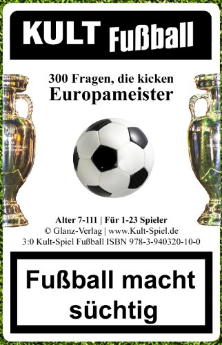 3:0 Fussballquiz EM-Spezial * Europameisterschaft Sonderedition: Das Kultspiel mit 300 Europameisterschafts-Fussballfragen die kicken! Fussball-Kultwissen im Kartenquiz * Zitate, Spaß, Unterhaltung, sensationelle Spieler, überragende Mannschaften, legendäre Meisterschaften, Sieger und Verlierer, Witziges, Humorvolles, Fussballfaszinationen, Attraktionen & Kuriositäten.