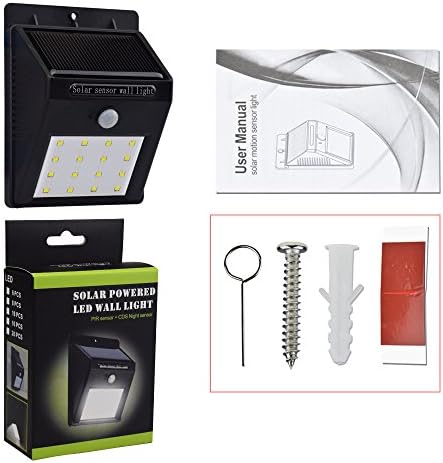 2016 Model - 16 LED Waterproof Motion Sensor Activated Solar Powered Light. Security Lighting for Home, Outdoor, Garden, Yard, Walkway, Deck,Patio, Fence, Driveways,Stairs