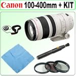 Canon EF 100-400mm f4.5-5.6L IS USM Telephoto Zoom Lens + Accessory Kit