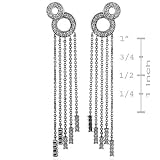 14K White Gold 0.50 Carat Diamond Dangle Earrings