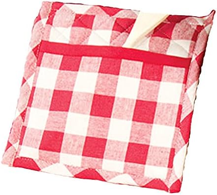 Buffalo Red Check Pot Holder with Pocket 8" X 8"