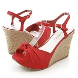 Wild Diva Audrey06 Espadrilles Red 7.5 Red