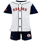 Majestic Boston Red Sox Navy Blue Toddler Pinstripe 2-Piece Uniform Short Set