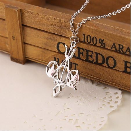 Fashion Movie Necklace Mix The Mortal Instruments Hunger Games Divergent Percy Jackson HARRY Necklace For Collection (Silver)