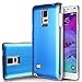 Note 4 Case, Galaxy Note 4 Case, ULAK Samsung Galaxy Note 4 Case Brushed Chrome Luxury Steel Aluminum Plastic Cover Hard Back Protective Case for Galaxy Note 4 (2014) Blue
