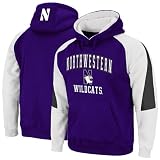 Northwestern Wildcats Purple-White Playmaker Pullover Hoodie Sweatshirt (Large)