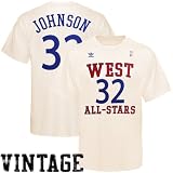 Los Angeles Lakers Magic Johnson West All Star Vintage Adidas Slim Fit T Shirt (XL)