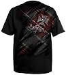 No Fear Men's IRON PLAID T-Shirt- Black