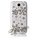 ArmyBee inc Samsung Galaxy S4 Case Bling Crystal Winter Christmas Snowing Snowflake Design (Fits:Samsung Galaxy S4 / IV / i9500, Package includes: 1 X ArmyBee Screen Protector, Extra Rhinestone)
