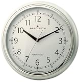 Precision MSF Radio Controlled 32cm silver/chrome trim wall clock