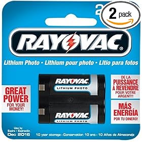 Rayovac 6.0-Volt Lithium Photo Battery, 2CR5 Size (Pack of 2)