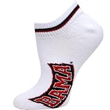 Alabama Crimson Tide White Ladies (529) 9-11 Ankle Socks